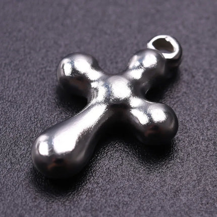 5pcs/Lot High Quality Stainless Steel Cross Pendants For Jewelry Making Supplies Metal Rose Lava Ankh Cross Charms DIY Materials