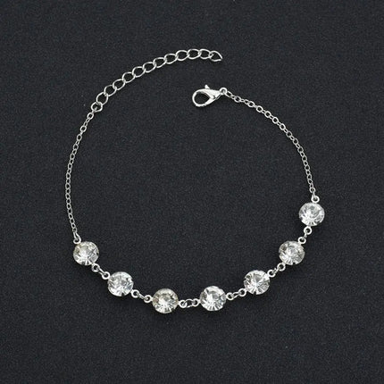 Simple Slim Adjustable Ankle bracelets Silver Color Anklets for Women Summer Beach on the Leg Chain Cheville Foot Jewellery