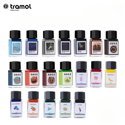 Tramol 26 Colors 18ml Various Colors Ink Glass Bottled Ink Fountain Pens Ink Cartridge School Office Supplies Stationery