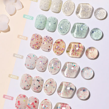 Milk White Glitter Nail Polish Gel Milk White Oreo Super Glitter Slice Cheese Nail Polish Internet Celebrity Style DIY Nail Glue