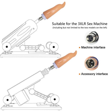Sex Machine Attachments Realistic Dildos with 3XLR Connector for Love Machines Accessories Sex Toys for Women Masturbation