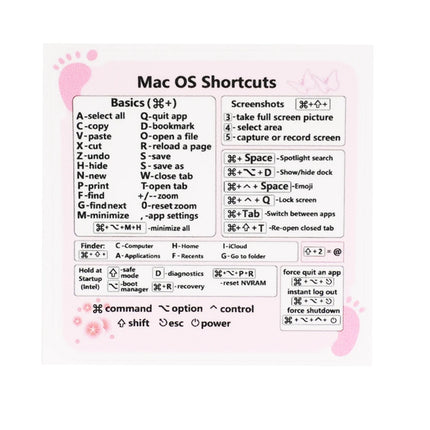 New Computer Keyboard Shortcut Reference Sticker Adhesive for PC Laptop Macbook Desk PS Word Excel Clear Shortcut Key Stickers
