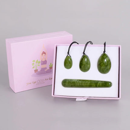 DropShipping Natural Jade Yoni Egg Vaginal Muscles Tightening Ben Wa Ball Women Pelvic Floor Muscle Kegel Exercise Massage Eggs