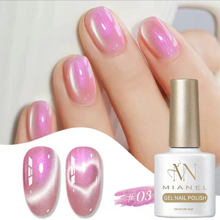 1-6PCS Popular Winter Internet Celebrity Hot-selling Northern Lights Cat Eye Magnet Gel Nail Polish Nail Art Nail Supplies