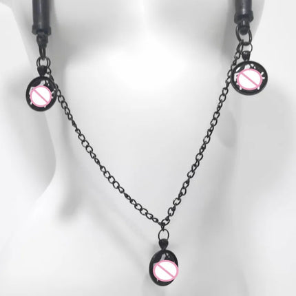 Text Dog Tags, Hang Tags, Butterfly Clips, Metal Breast Clips, Men's and Women's SM Flirting and Sex Toy Nipple Massage Products