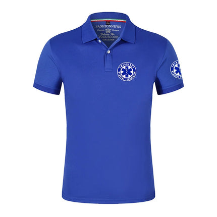 EMT Emergency Ambulance 2022 Men's New Summer Hot Sale Sports Polos Shirts Casual Shorts Sleeves Solid Color Outdoor T-Shirt Top