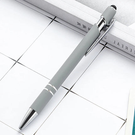 100 Pcs Light - Metal Capacitive Universal Touch Screen Stylus Ballpoint Pen Free Custom Logo Writing Stationery Office Gifts