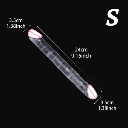 U Shape Double Head Dildo Transparent Dildos Penis Soft Silicone Vagina Anus Massager Anal plug Gay Adult Sex Toys for Women Men