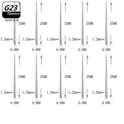 1/10PCS G23 Titanium Puncture Needle Guide Belly Lip Ear Eyebrow Tools Insertion Pin Taper Piercing Stretching Tool Accessory