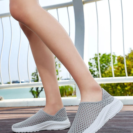 Oiaano Barefoot Man Grey Shoes Mesh Knit Slip On Ultra Light Breathable Soft Bottom Workout Casual Sports Shoes Outdoor Runing