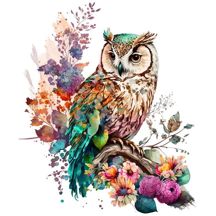 M417 Cute Cartoon lucky owl Wall Sticker Children's Room Decoration toilet Refrigerator Home Decals Sticker