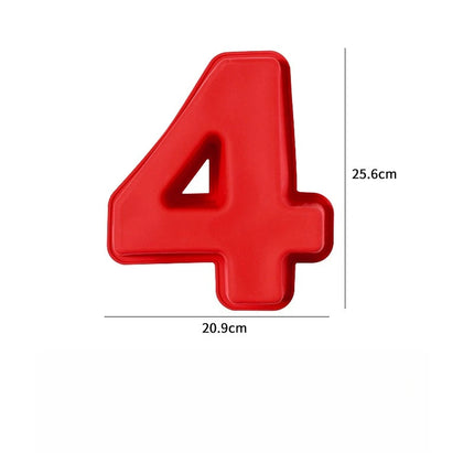 10in 3D Large Number Cake Mold 0-9 Silicone Baking Pans for Birthday Wedding Anniversary Party Decorations DIY Home Baking Tools