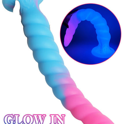 Luminous Anal Sex Toys Long Anal Plug Dildos Huge Butt Plugs for Women Men G Spot Prostate Massager Gay Anus Dilator Masturbator