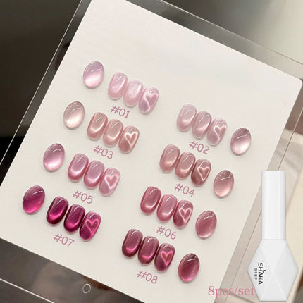 WS 10ML Pink Cat Eye Gel Nail Polish Ceramic Magnetic Gel UV Semi-permanent Enamels Varnish Nail Supplies For Professionals Gel