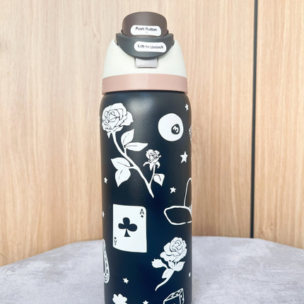 O---Wa 32oz Stainless Steel Thermos Cup 304 Stainless Steel Thermos Cup Car Water Cup Sports Water Cup Straw Cup Water Cup