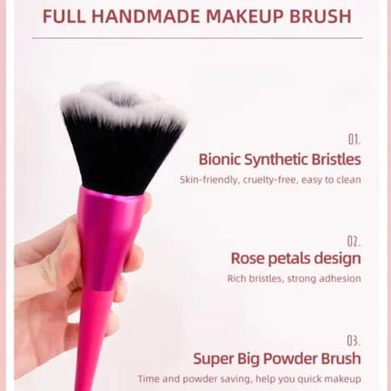 Powder Brush Multi-Use - Hypoallergenic Makeup & Nail Art Tool, Soft Synthetic Fibers for Loose Powder/Glitter Application﻿