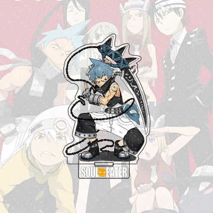 Anime Soul Eater 15cm Acrylic Character Black-star, Kid Standing Model Stand Desktop Decoration Gift
