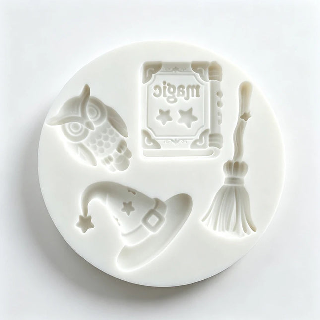 Magic Book Owl Silicone Sugarcraft Mold Cupcake Baking Mould Fondant Cake Decorating Tools
