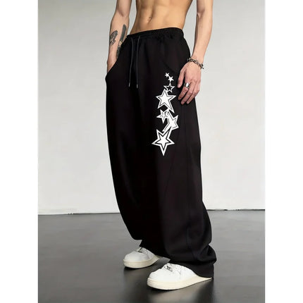 Men'S Versatile Solid Color Drawstring Loose Casual Sports Pants，Spring And Autumn Men'S Outdoor Home Casual Trousers