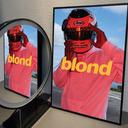 1pc A-Frank Ocean Blond Poster Self-adhesive Art Waterproof Paper Sticker Coffee House Bar Room Wall Decor
