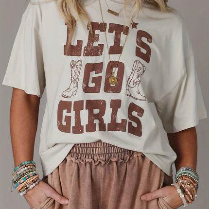 Stylish Women's Letter Print T-Shirt White Short Sleeve T Shirt Graphic Top Ladies Basic Clothing Women 90s Trend New Female Tee