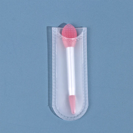 1PCS Small Makeup Brushes Lipstick Applicator Brushes With Anti-lost Cover For Lip Care Makeup Use Silicone Lip Brush