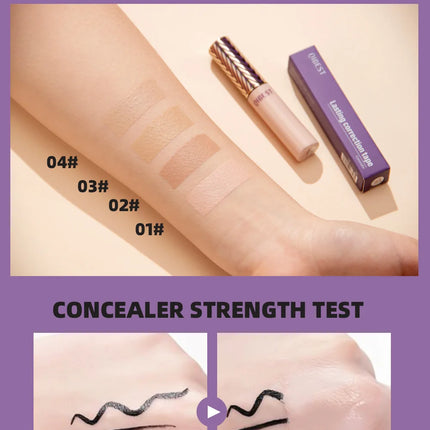 QIBEST Concealer Waterproof and Sweat Resistant Long Lasting Concealer Blush Cover Stains Acne Marks and Fade Dark Circles