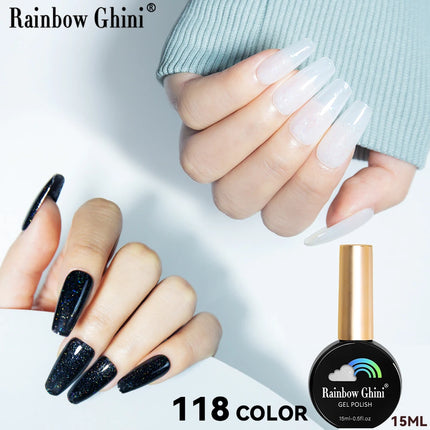 Rainbow Ghini 12pcs/set Gel Nail Polish HEMA TPO FREE Vernis Nail Gel Polish Autumn/Winter Style Supplies ins Style Nail Polish