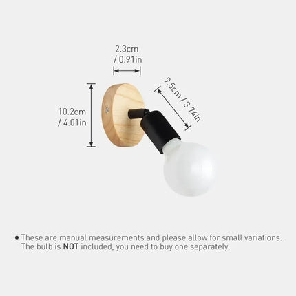 1/5/10Pcs Retro Indoor Modern Bedside Retro Interior E27 Bracket Light Lighting Bedroom Living Room Home Wood LED Wall Lamp