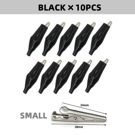 28 35 45mm Metal Alligator Clip G98 Crocodile Electrical Clamps Testing Probe Meter Black Red with Plastic Boot Car Auto Battery