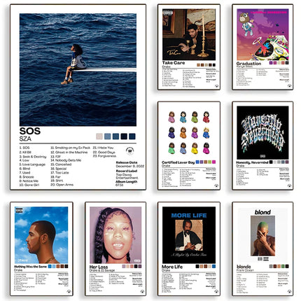 Famous Music Album Singer Celebrity Rapper Living Room Poster Modern Painting Art Home Wall Decoration Pictures