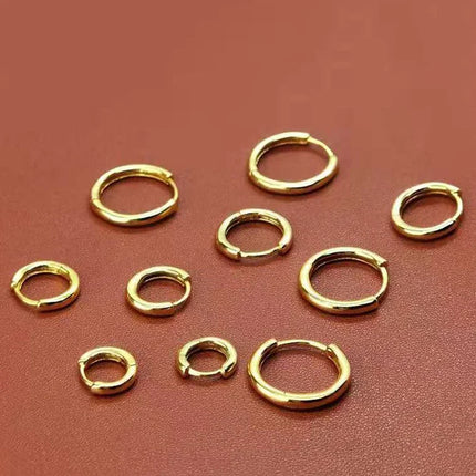 2024 New Simple Stainless Steel Small Hoop Earrings for Women Men 5mm To 15mm Round Cartilage Ear Piercing Unisex Jewelry Gift