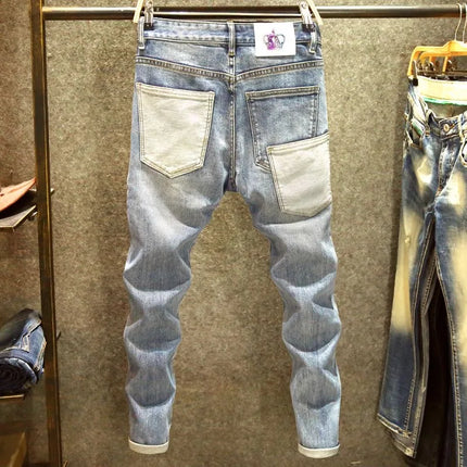2024 Spring and Autumn New Fashion Trend Retro Stretch Pants Men's Casual Slim Comfortable Breathable High-Quality Jeans 28-36