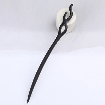 Ebony Wood Hairpins Handmade Purple Sandalwood Hair Stick for Women Fine Pattern Vintage Chinese Hair Pin Accessories