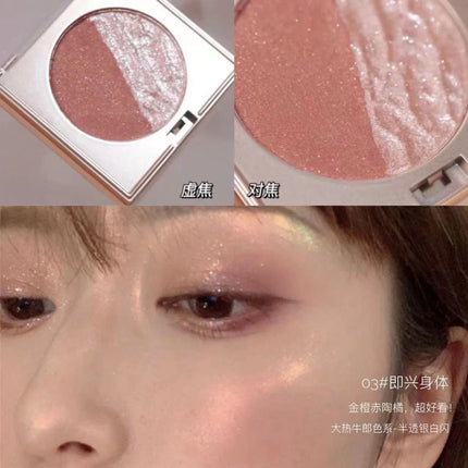 2-In-1 Highlighter And Contour Palette,Long-Lasting Radiant Contouring Makeup Waterproof Shimmer Face Makeup for Face & Body