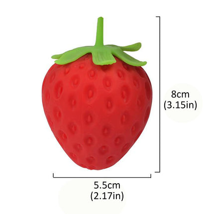 2026 Strawberry Squishies Toys Fruit Sensory Balls Simulation Strawberry Fruit Squeeze Toys for Kids Adults Autism Birthday Gift