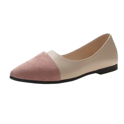 Women Shoes Fashion Splice Mule Flats Pointed Toe Ballerina Ballet Flat Shoe Zapatos Casual Slip On Shoes Mujer Loafers