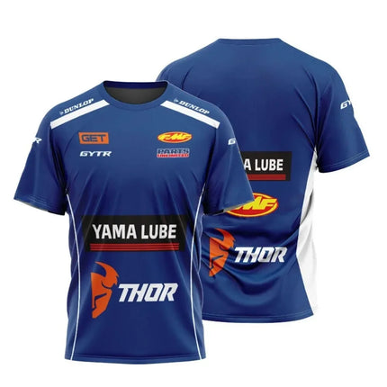 New Men's 3D Printed Motorcycle Team T Shirt Superbike Motocross T-Shirt Men's Quick-drying Breathable Racewear Large Size Tops
