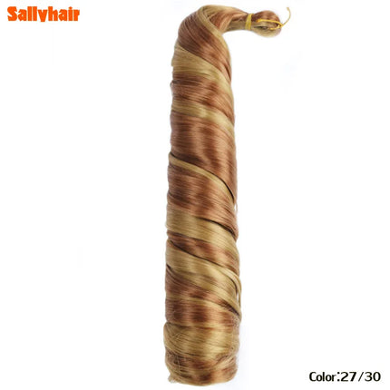 SallyHair Synthetic French Curly Braiding Hair 14Inch 150g Loose wave Curly Pre Stretched Spiral Curls Braiding Hair Extensions