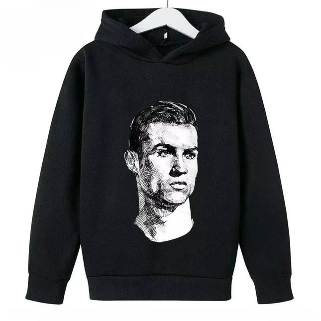 Brand Children's Clothing Casual Kid's Hoodie Spring and Autumn Sports Sweatshirt for Boys and Girls Ronaldo Printed Pullover