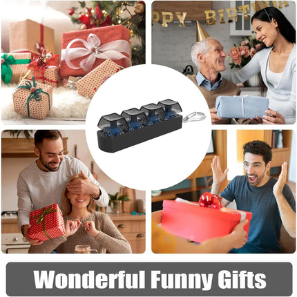 4Keys Keyboard Key Irritability Toy, Finger Pressure Relief Button, Adult Office Stress-relieving and Calming Key Chain Gift