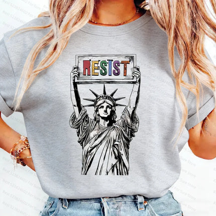 Resist Shirt, Statue of Liberty T-shirt, Resist Men's Shirts, Women's T-shirts, Resist T-shirt for Feminists, Resist T-shirt, Resist Tee