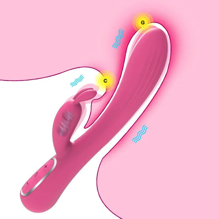 Powerful G Spot Dildo Rabbit Vibrator Adult Sex Toys for Woman Dual Motor Vibration Vagina Clitoris Stimulator Adult Sex Toy 18