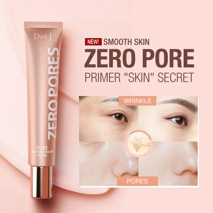 Der.J 20ml Zero Pore Smooth Skin Face Base Makeup Primer Bright Oil-free Long-lasting UV Isolation Protection