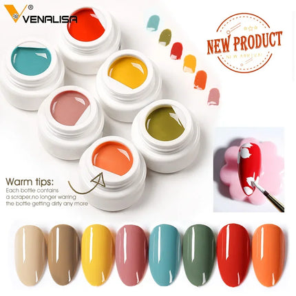 VENALISA Color Mud Gel Pure DIY Nail Art Design UV Gel Polish Professional Manicure Varnishes for Quality Artistry