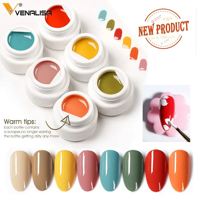 VENALISA Color Mud Gel Pure DIY Nail Art Design UV Gel Polish Professional Manicure Varnishes for Quality Artistry