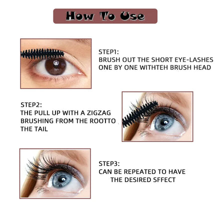 4D Mascara Ultra Long Lasting Mascara Waterproof Mascara Liquid Fiber Mascara Non-adhesive Naturally Slender Non-smudged Makeup