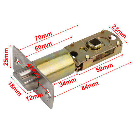 Stainless Steel Internal Bathroom Privacy Door Lock Passage Latch Lock Body Lock Core Lockcase Repair Fittings