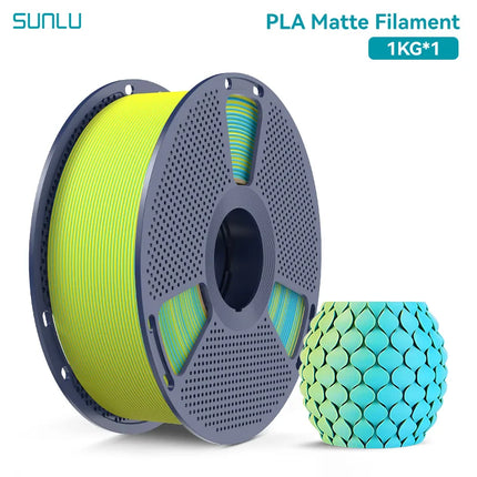 SUNLU 1KG Dual Color Matte 3D Printer Filament 1.75mm 1kg +/- 0.02mm PLA Matte Filament Fit Most FDM 3D Printer & 3D Pen