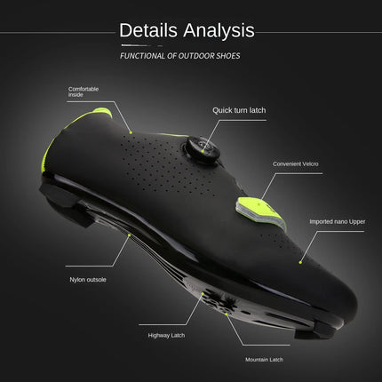 Professional Sneakers Men Ultralight  Cycling Shoes SPD Luminous Road Bike Shoes Self-Locking Bicycle  Cleat Shoes